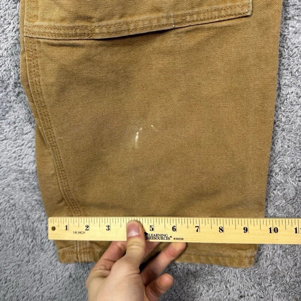Carhartt Pants Men 38x30 Double Knee Carpenter Dungaree Workwear Utility B136BRN